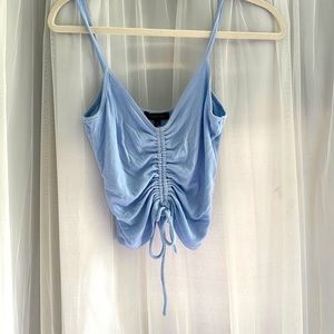 Blue crop top